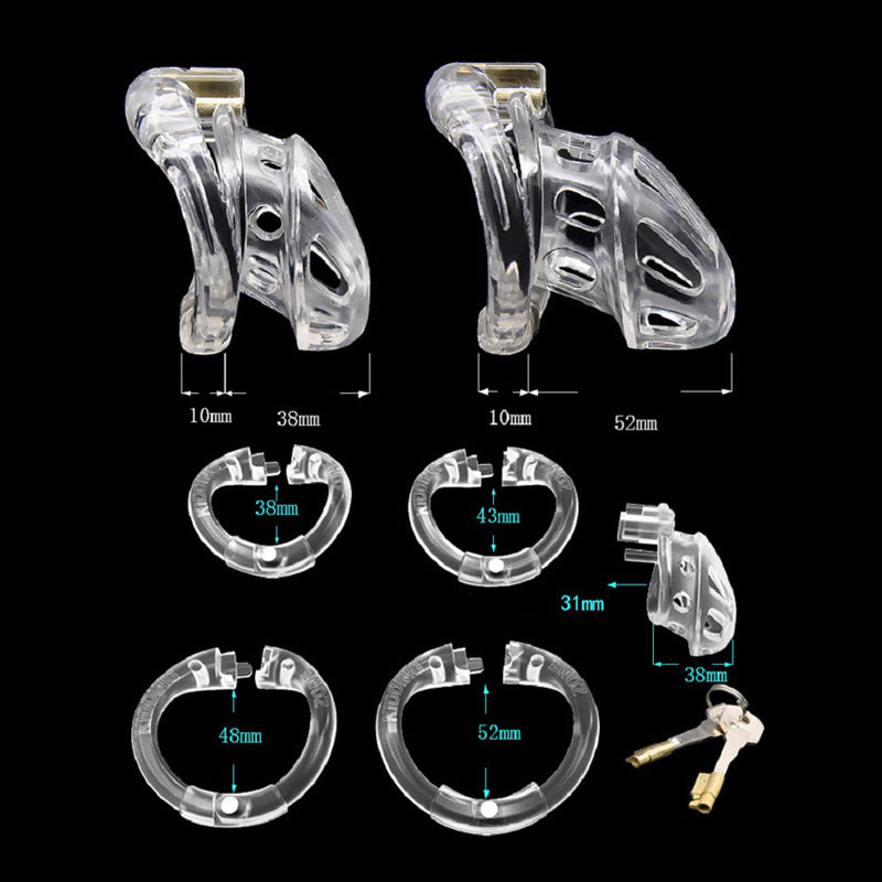 Movable Ring Design Chastity Breathable Cage
