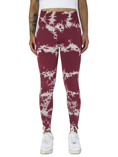 4pcs Tie-dye Yoga Pants Active Yoga Pants