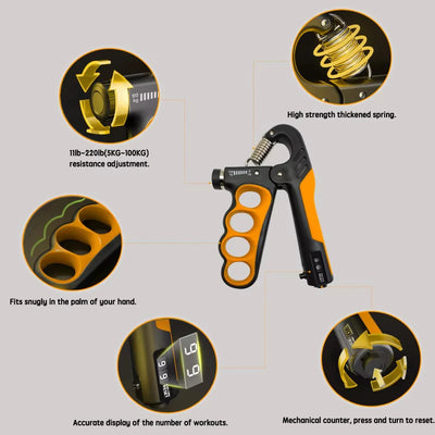 Adjustable Hands Gripper Strength Wrist Weights Expander Gym Exercise Accessories