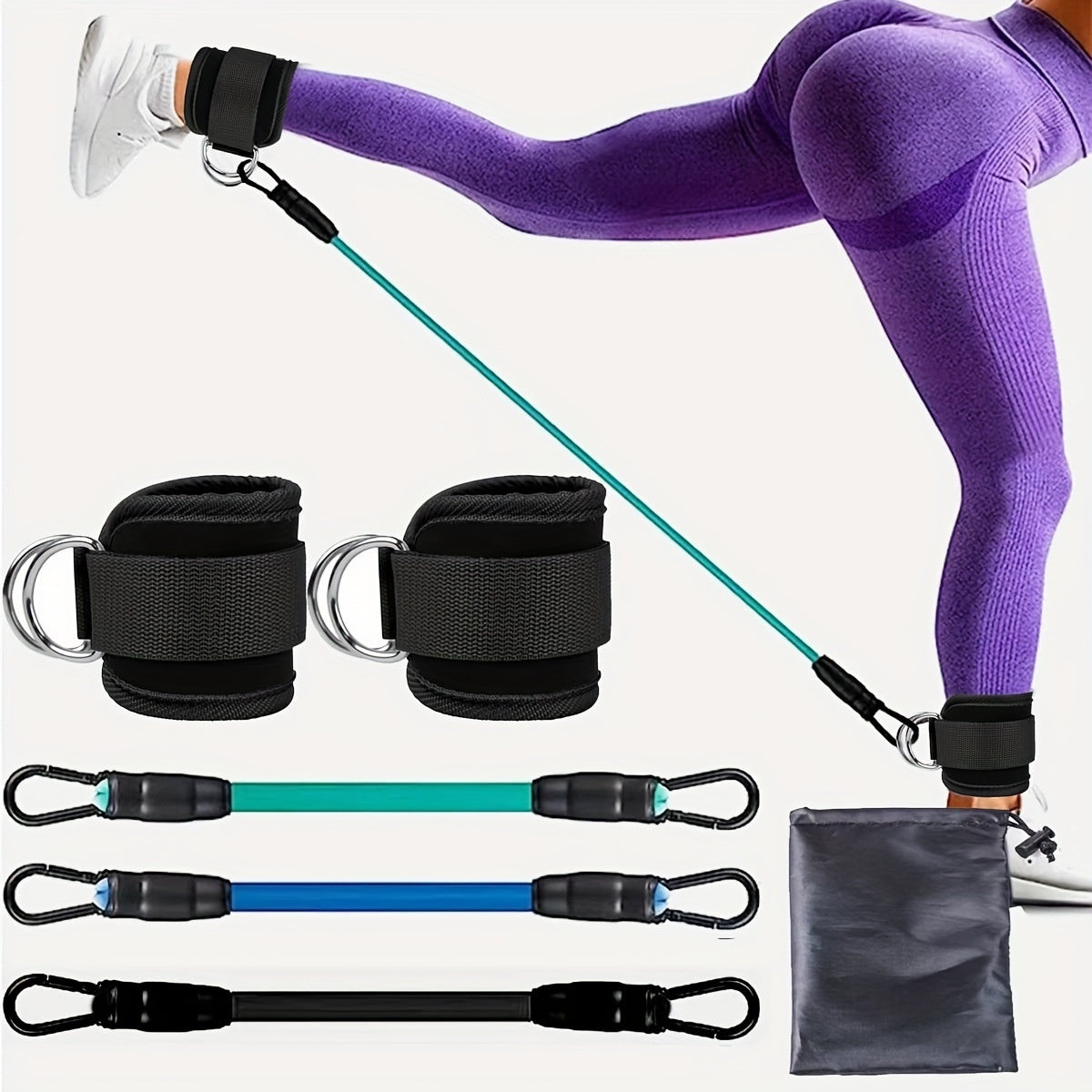 Bands Hip Leg Strength Pull Rope Fitness Elastic Training Home Yoga Workout Gym Equipment